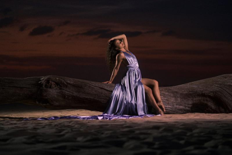Flying dress photoshoot